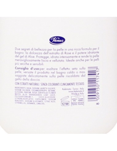 venus bagno doccia crema - 650ml - addolcente - rosa & aloe: tuttocasashop.live: igiene e cura della persona