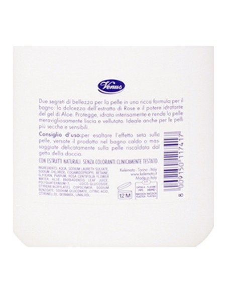 venus bagno doccia crema - 650ml - addolcente - rosa & aloe: tuttocasashop.live: igiene e cura della persona