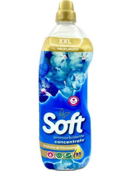 soft ammorbidente concentrato xxl 2 litri - 95 lavaggi profumo di primavera: tuttocasashop.live: prodotti per bucato e tessuti
