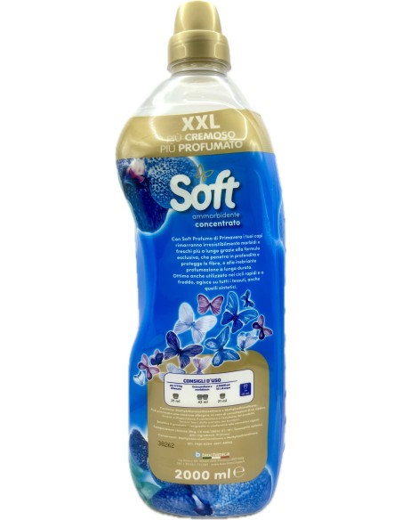 soft ammorbidente concentrato xxl 2 litri - 95 lavaggi profumo di primavera: tuttocasashop.live: prodotti per bucato e tessuti