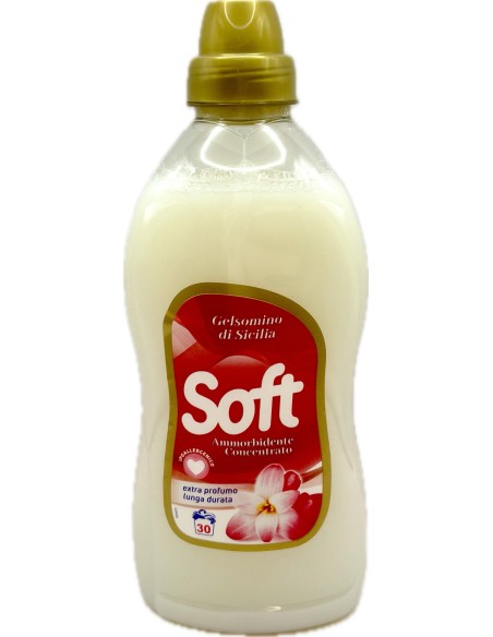 soft ammorbidente concentrato 30 lavaggi 750ml - gelsomino di sicilia: tuttocasashop.live: prodotti per bucato e tessuti
