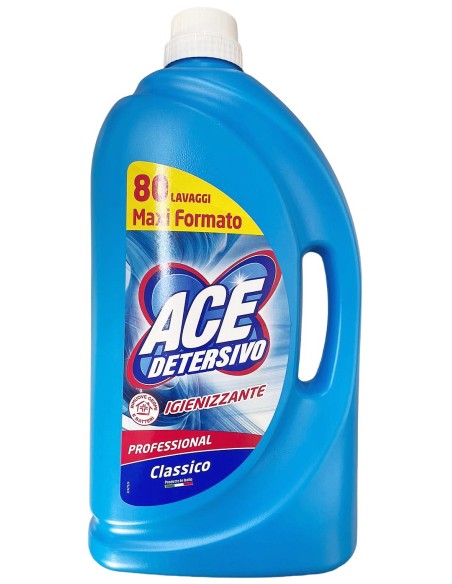 ace detersivo lavatrice liquido 80 lavaggi 4 litri - professional classico: tuttocasashop.live: prodotti per bucato e tessuti