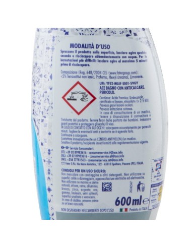 ace bagno con anticalcare spray 600ml - senza candeggina: tuttocasashop.live: pulizia e cura della casa