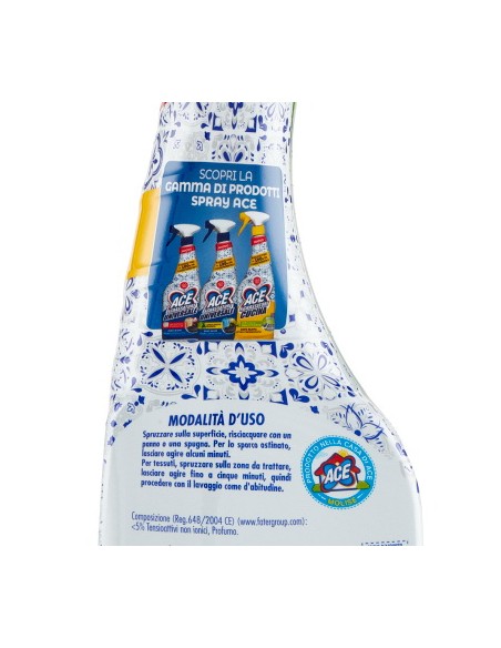 ace sgrassatore universale spray 600ml - senza candeggina - fiori di lavanda: tuttocasashop.live: pulizia e cura della casa