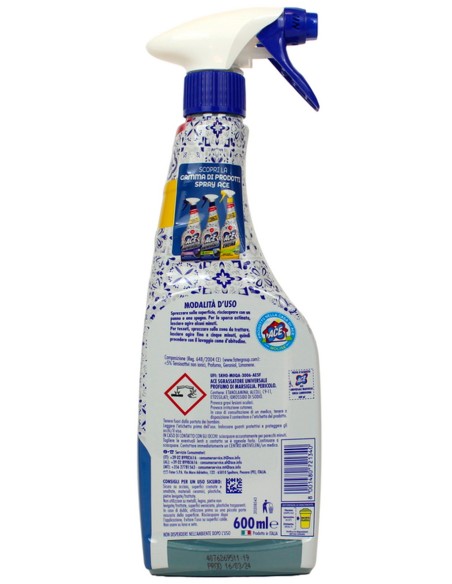 ace sgrassatore universale spray 600ml - senza candeggina - marsiglia: tuttocasashop.live: pulizia e cura della casa