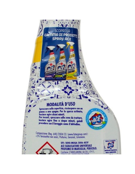 ace sgrassatore universale spray 600ml - senza candeggina - marsiglia: tuttocasashop.live: pulizia e cura della casa