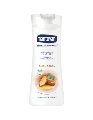 mantovani bagnoschiuma 400ml - neutro - olio di argan: tuttocasashop.live: igiene e cura della persona