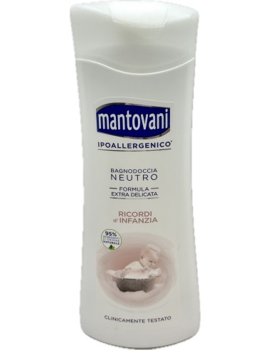 mantovani bagnoschiuma 400ml - neutro ultradelicato - ricordi d'infanzia: tuttocasashop.live: igiene e cura della persona