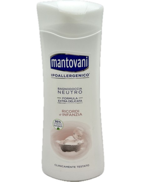 mantovani bagnoschiuma 400ml - neutro ultradelicato - ricordi d'infanzia: tuttocasashop.live: igiene e cura della persona