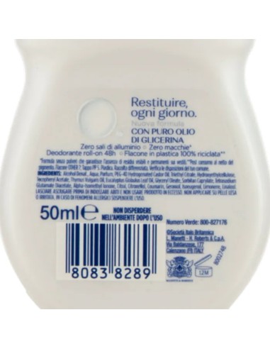 neutro roberts deodorante roll-on - 50ml - fresco - classico: tuttocasashop.live: igiene e cura della persona