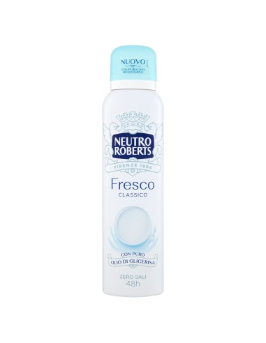 neutro roberts deodorante spray 150ml - fresco - classico: tuttocasashop.live: igiene e cura della persona