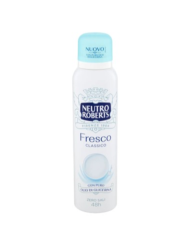 neutro roberts deodorante spray 150ml - fresco - classico: tuttocasashop.live: igiene e cura della persona
