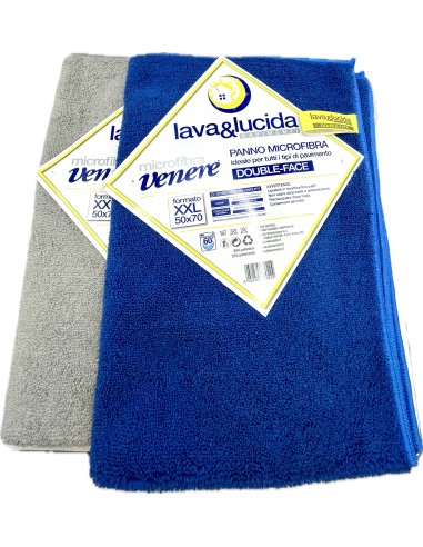 lava e lucida panno microfibra double face xxl - 50x70cm - pavimenti: tuttocasashop.live: pulizia e cura della casa
