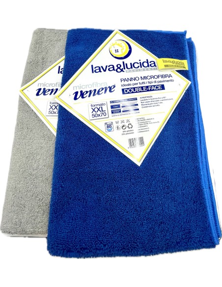 lava e lucida panno microfibra double face xxl - 50x70cm - pavimenti: tuttocasashop.live: pulizia e cura della casa