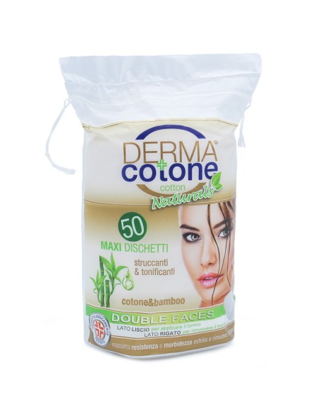 derma dischetti struccanti ovali maxi - 50 pezzi - naturals: tuttocasashop.live: igiene e cura della persona