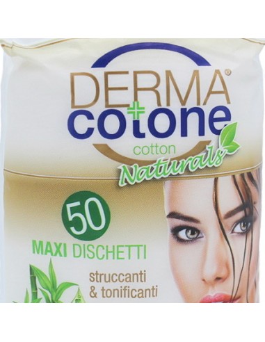derma dischetti struccanti ovali maxi - 50 pezzi - naturals: tuttocasashop.live: igiene e cura della persona