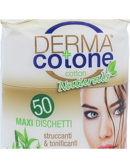 derma dischetti struccanti ovali maxi - 50 pezzi - naturals: tuttocasashop.live: igiene e cura della persona