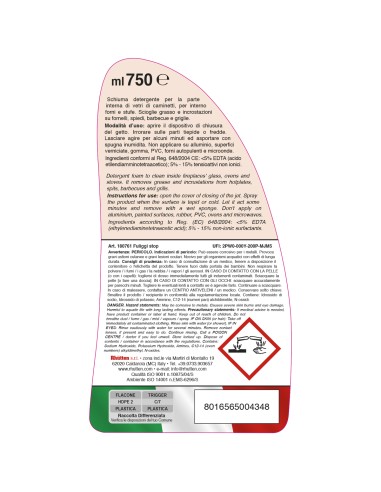 rhutten fuliggi stop spray - 750ml - pulitore vetri caminetti stufe forni: tuttocasashop.live: pulizia e cura della casa