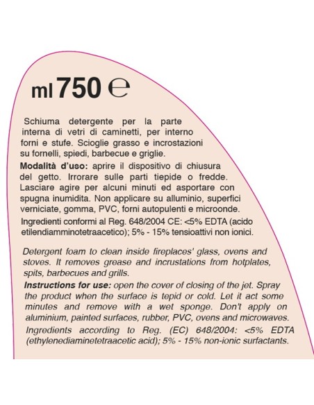 rhutten fuliggi stop spray - 750ml - pulitore vetri caminetti stufe forni: tuttocasashop.live: pulizia e cura della casa
