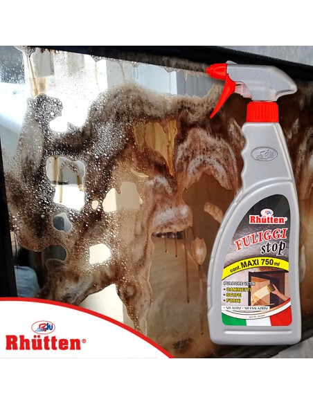 rhutten fuliggi stop spray - 750ml - pulitore vetri caminetti stufe forni: tuttocasashop.live: pulizia e cura della casa