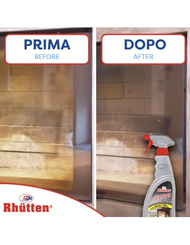 rhutten fuliggi stop spray - 750ml - pulitore vetri caminetti stufe forni: tuttocasashop.live: pulizia e cura della casa