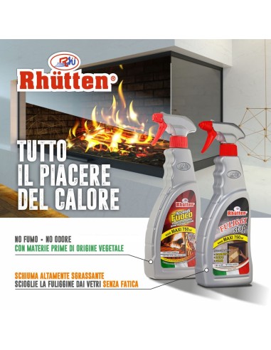 rhutten fuliggi stop spray - 750ml - pulitore vetri caminetti stufe forni: tuttocasashop.live: pulizia e cura della casa