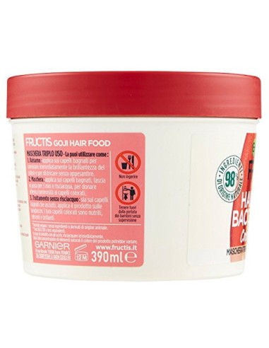 fructis hair food maschera capelli 390ml - colore brillante - bacche di goji: tuttocasashop.live: igiene e cura della persona
