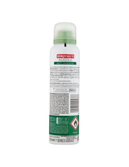 borotalco roberts deodorante spray - 150ml - invisible - 48h: tuttocasashop.live: igiene e cura della persona