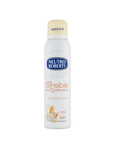 neutro roberts deodorante spray 150ml - pelle sensibile - con avena lenitiva: tuttocasashop.live: igiene e cura della persona
