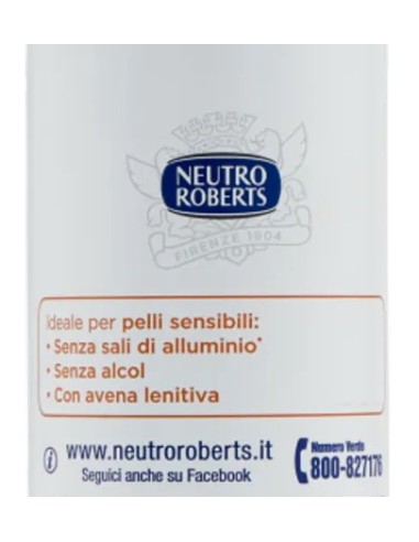 neutro roberts deodorante spray 150ml - pelle sensibile - con avena lenitiva: tuttocasashop.live: igiene e cura della persona