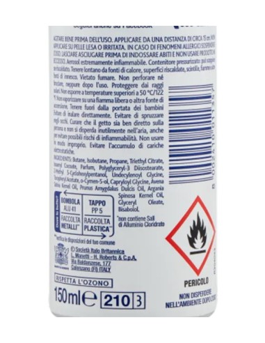 neutro roberts deodorante spray 150ml - pelle sensibile - con avena lenitiva: tuttocasashop.live: igiene e cura della persona