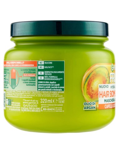 fructis maschera capelli 320ml - hydra liss & shine - ultra lisciante: tuttocasashop.live: igiene e cura della persona