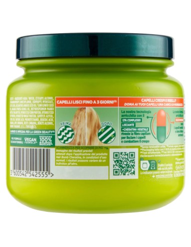 fructis maschera capelli 320ml - hydra liss & shine - ultra lisciante: tuttocasashop.live: igiene e cura della persona