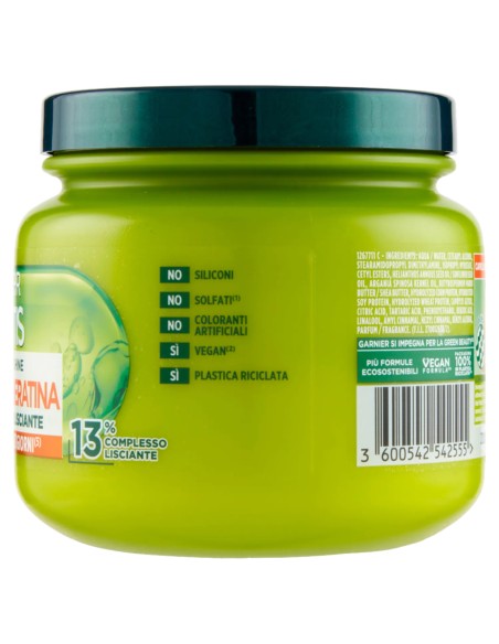 fructis maschera capelli 320ml - hydra liss & shine - ultra lisciante: tuttocasashop.live: igiene e cura della persona