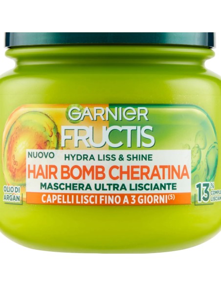 fructis maschera capelli 320ml - hydra liss & shine - ultra lisciante: tuttocasashop.live: igiene e cura della persona