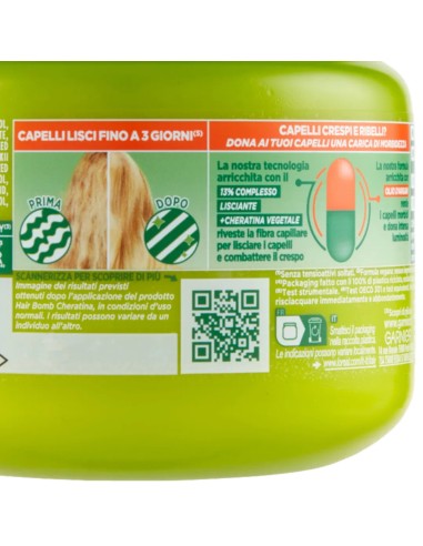 fructis maschera capelli 320ml - hydra liss & shine - ultra lisciante: tuttocasashop.live: igiene e cura della persona