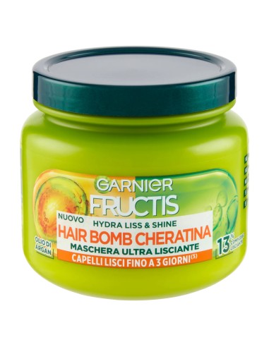 fructis maschera capelli 320ml - hydra liss & shine - ultra lisciante: tuttocasashop.live: igiene e cura della persona