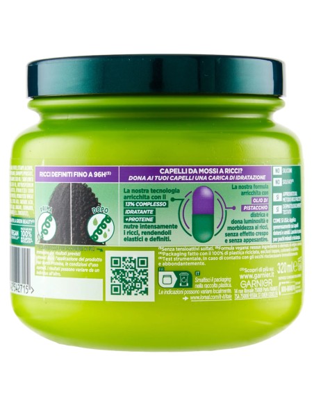 fructis maschera capelli 320ml - hydra ricci - capelli ricci ultra idratante: tuttocasashop.live: igiene e cura della persona