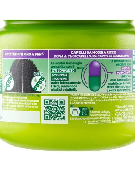 fructis maschera capelli 320ml - hydra ricci - capelli ricci ultra idratante: tuttocasashop.live: igiene e cura della persona