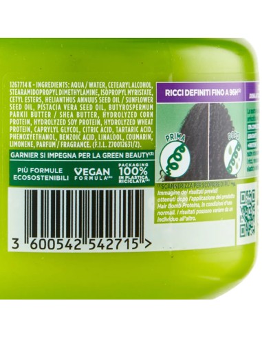 fructis maschera capelli 320ml - hydra ricci - capelli ricci ultra idratante: tuttocasashop.live: igiene e cura della persona