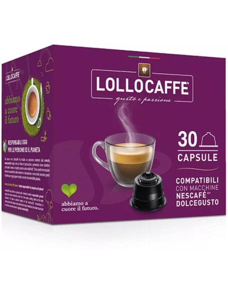lollo caffe' espresso 30 capsule - miscela nera - nescafe' dolce gusto: tuttocasashop.live: altro - bazar
