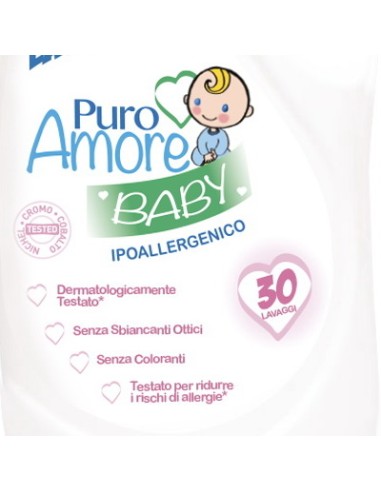 puro amore detersivo lavatrice 30 lavaggi 1500ml - baby ipoallergenico: tuttocasashop.live: prodotti per bucato e tessuti