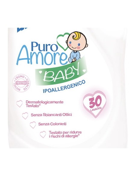 puro amore detersivo lavatrice 30 lavaggi 1500ml - baby ipoallergenico: tuttocasashop.live: prodotti per bucato e tessuti