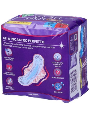 lines seta ultra assorbenti - 10 pezzi - anatomico con ali: tuttocasashop.live: igiene e cura della persona