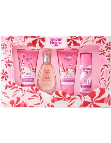 tulipan negro - deo 150ml+doccia 75ml+edt 50ml+body lot 75ml - fresaa y nata: tuttocasashop.live: igiene e cura della persona