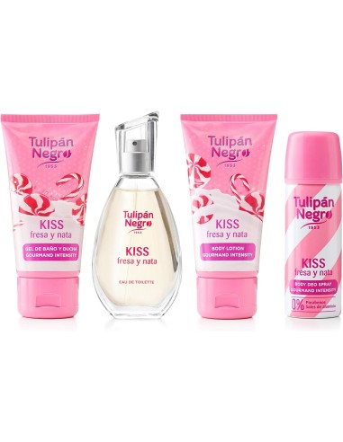 tulipan negro - deo 150ml+doccia 75ml+edt 50ml+body lot 75ml - fresaa y nata: tuttocasashop.live: igiene e cura della persona