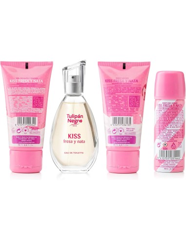 tulipan negro - deo 150ml+doccia 75ml+edt 50ml+body lot 75ml - fresaa y nata: tuttocasashop.live: igiene e cura della persona