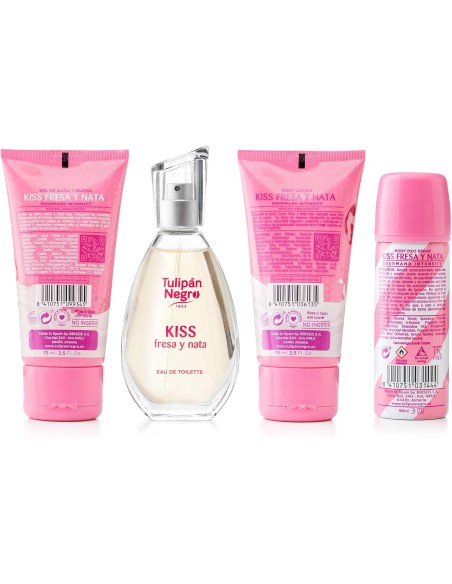 tulipan negro - deo 150ml+doccia 75ml+edt 50ml+body lot 75ml - fresaa y nata: tuttocasashop.live: igiene e cura della persona