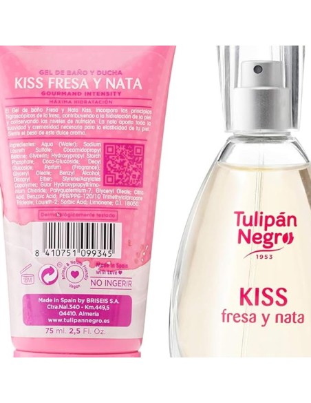tulipan negro - deo 150ml+doccia 75ml+edt 50ml+body lot 75ml - fresaa y nata: tuttocasashop.live: igiene e cura della persona