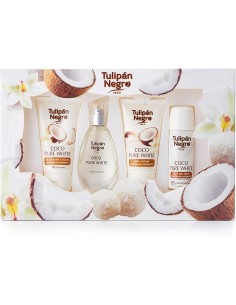 tulipan negro - deo 150ml+doccia 75ml+edt 50ml+body lot 75ml - coco pure whi: tuttocasashop.live: igiene e cura della persona